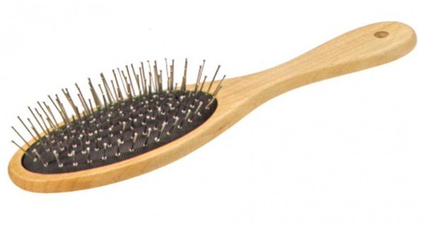 Titania Щетка деревянная с метал.зубцами большая