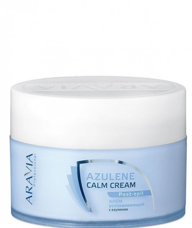 1064 Aravia Professional Крем успокаивающий с азуленом после депиляции, 200 мл